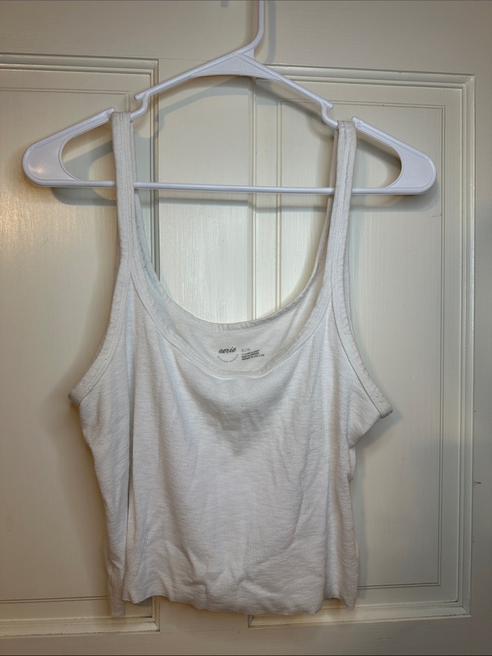 Classic White Ribbed Tank Top - Women